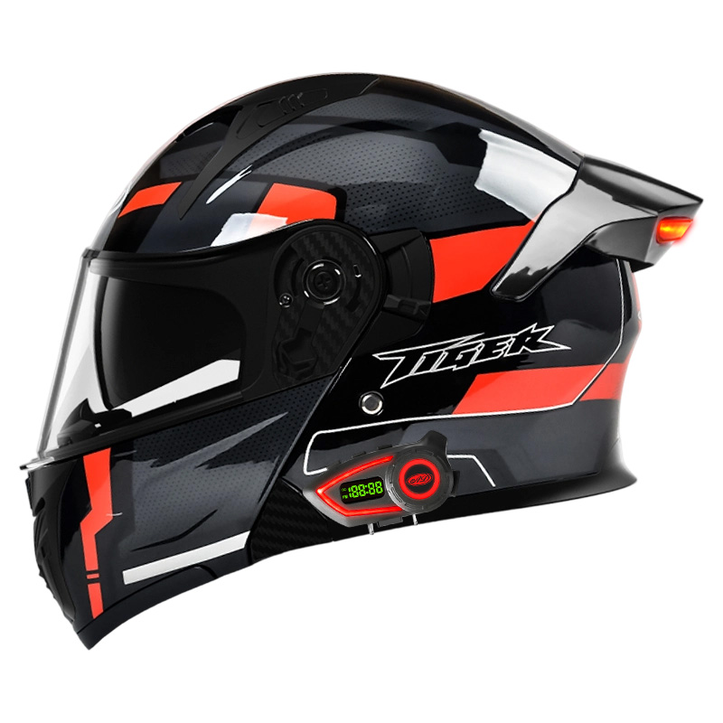 LED Intelligence Tail Light Mo - Full Face Motorcycle Helmet With Bluetooth recension och pris