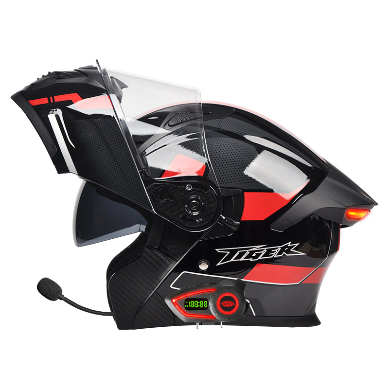 LED Intelligence Tail Light Mo - Full Face Motorcycle Helmet With Bluetooth recension och pris