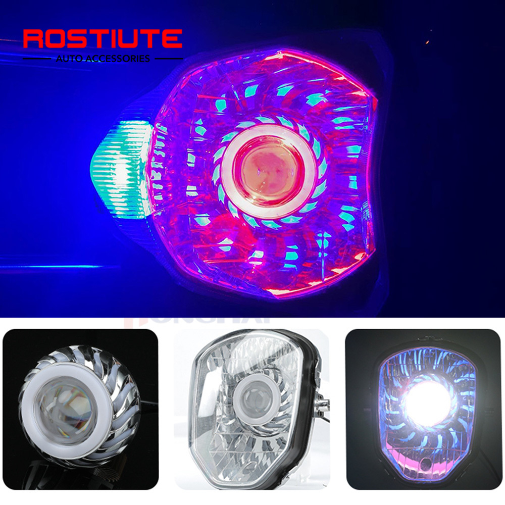High/Low Beam Double Angel Eye - Universal Motorcycle Led Headlight Projector recension och pris