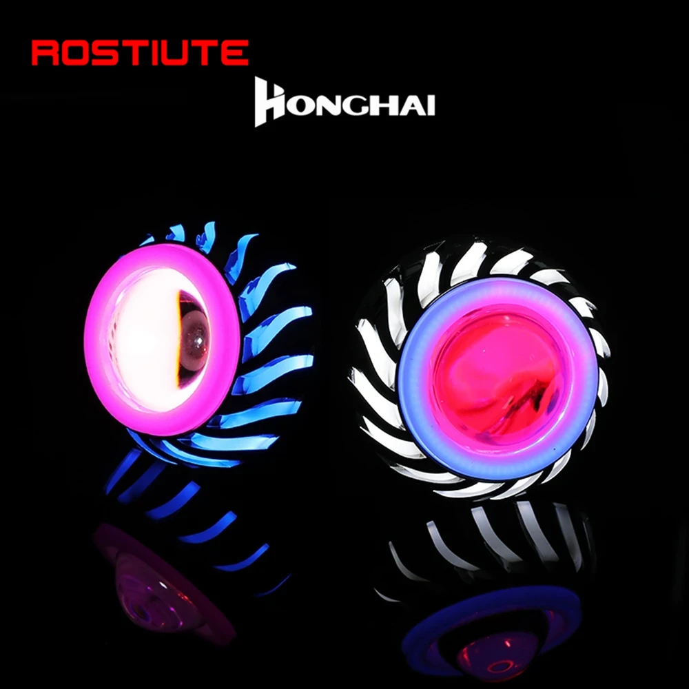 High/Low Beam Double Angel Eye - Universal Motorcycle Led Headlight Projector recension och pris