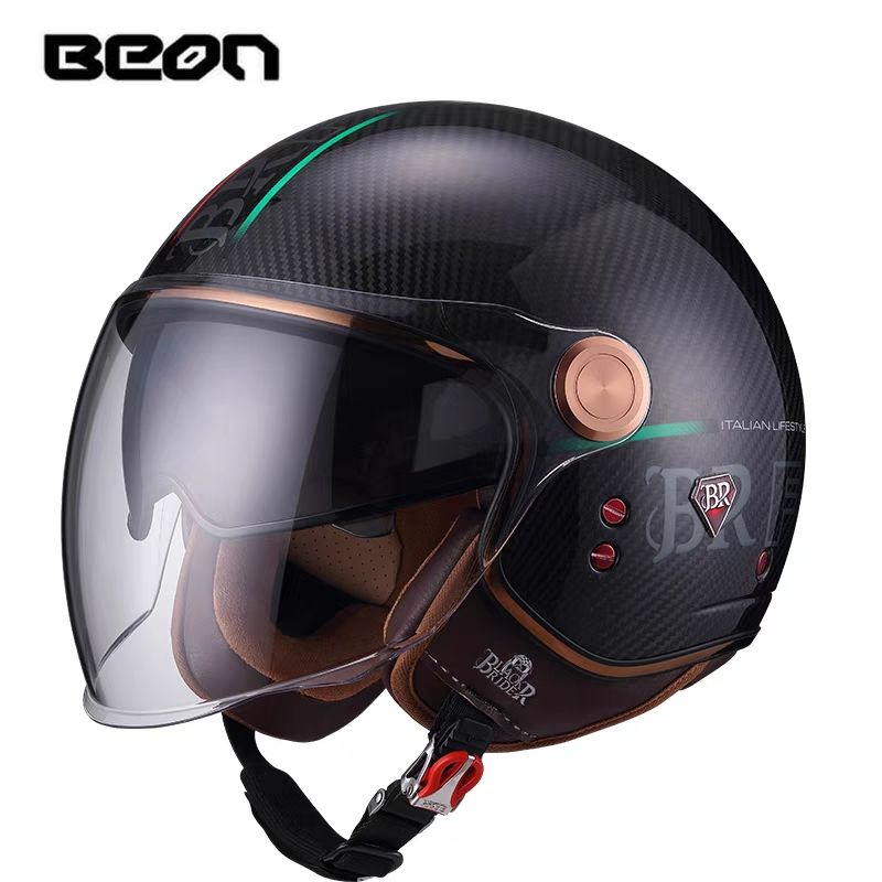 BEON BR20 Carbon Fiber Retro H - Vintage Open Face Retro Helmet recension och pris