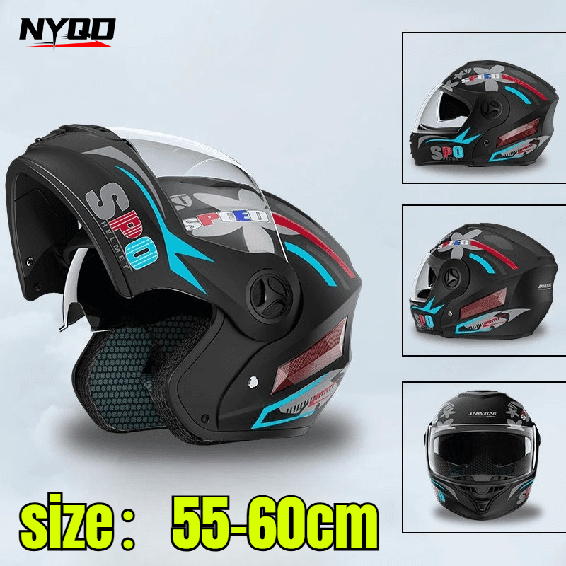 Safety Downhill Flip Up Helmet - Full Face Motorcycle Helmet With Bluetooth recension och pris
