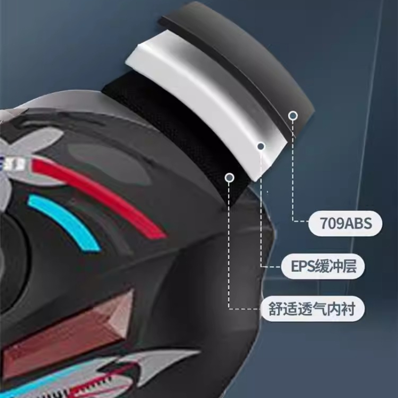 Safety Downhill Flip Up Helmet - Full Face Motorcycle Helmet With Bluetooth recension och pris