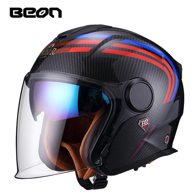 BEON BR23 Carbon Fiber 3/4 Ope - Carbon Fiber Lightweight Motorcycle Helmet recension och pris