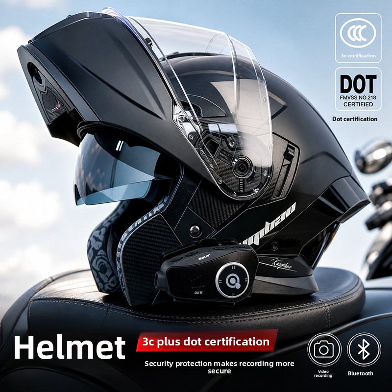 Kuqibao 3C Certified Motorcycl - Full Face Motorcycle Helmet With Bluetooth recension och pris