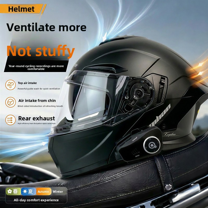 Kuqibao 3C Certified Motorcycl - Full Face Motorcycle Helmet With Bluetooth recension och pris