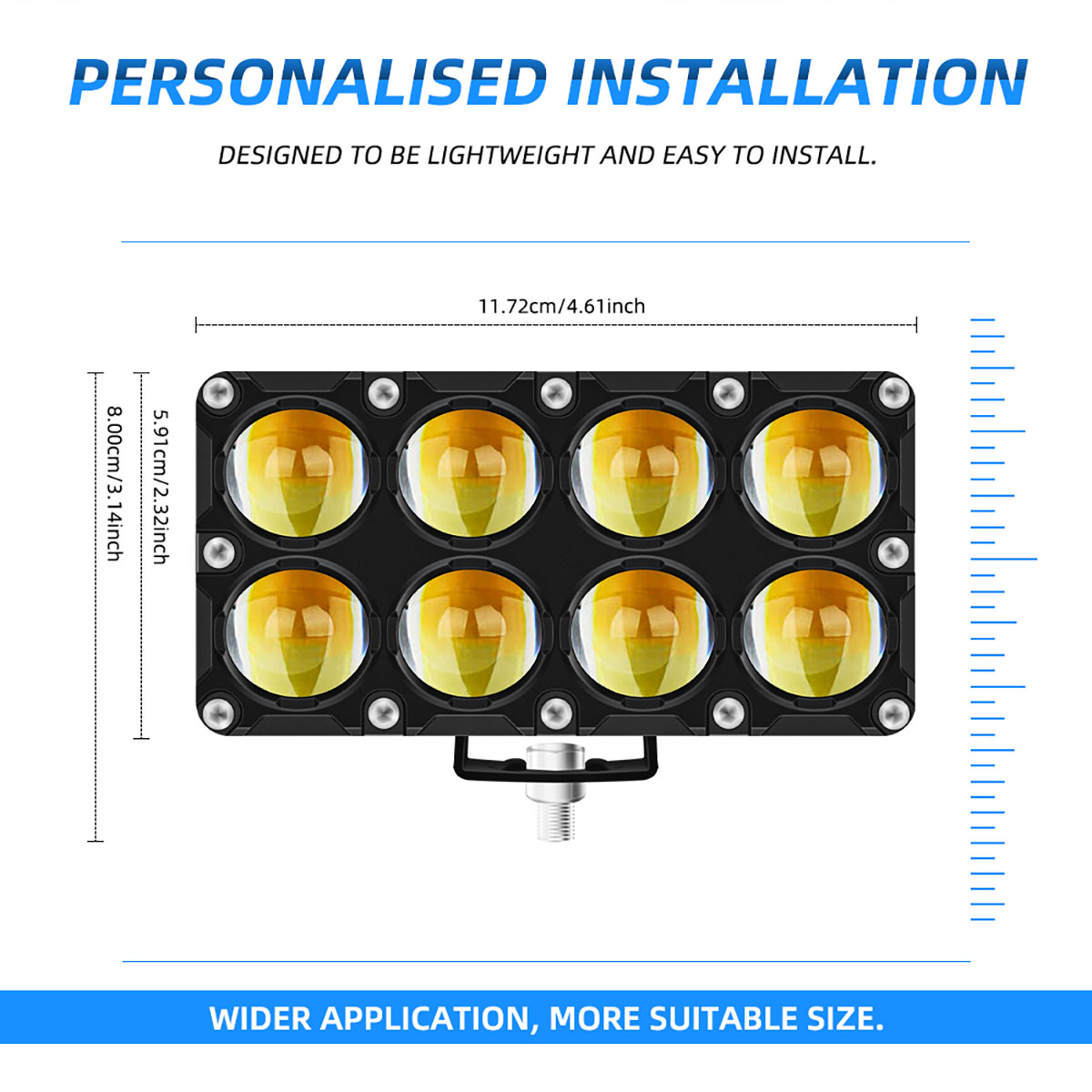 6/8/10 Lens Auxiliary Motorcyc - Universal Motorcycle Led Headlight Projector recension och pris