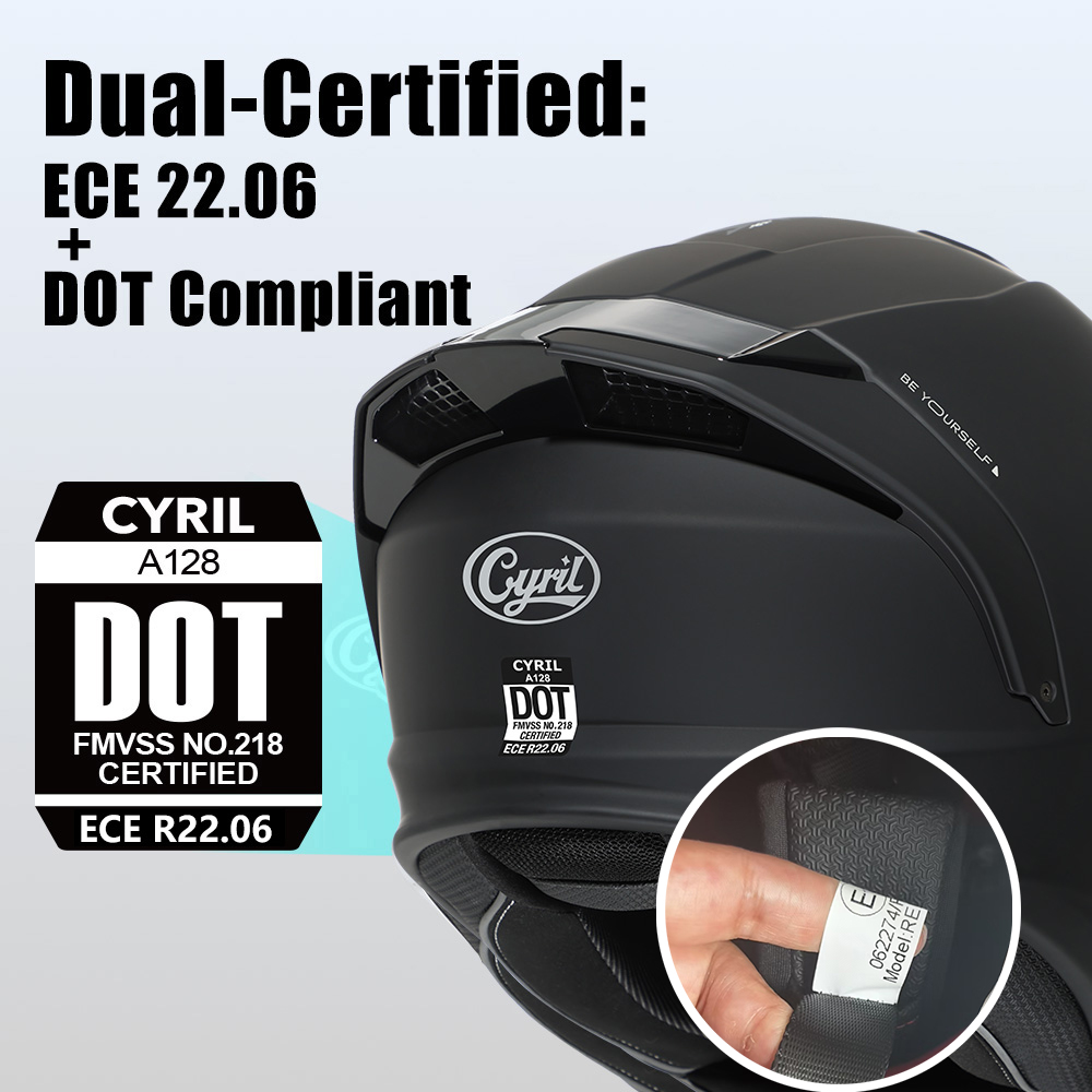 CYRIL Modular Helmet Motorcycl - Modular Flip Up Motorcycle Helmet Dot Approved recension och pris