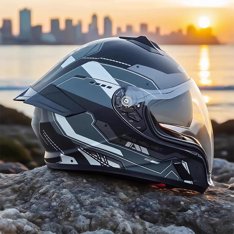 Adult Full Face Motorcycle Hel - Quick Release Buckle Motorcycle Helmet recension och pris