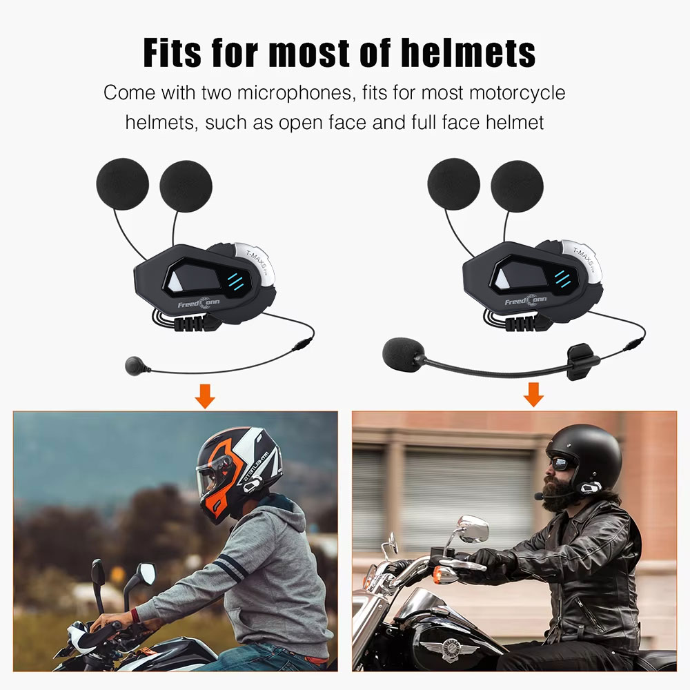 FreedConn T MAX S PRO Motorcyc - Universal Motorcycle Helmet Intercom Headset recension och pris