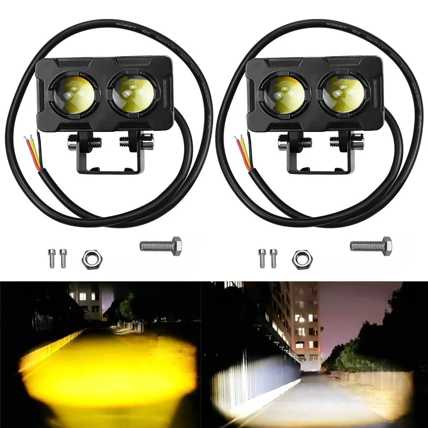 1/2PCS Motorcycle LED Fog Ligh - Atv Parts recension och pris