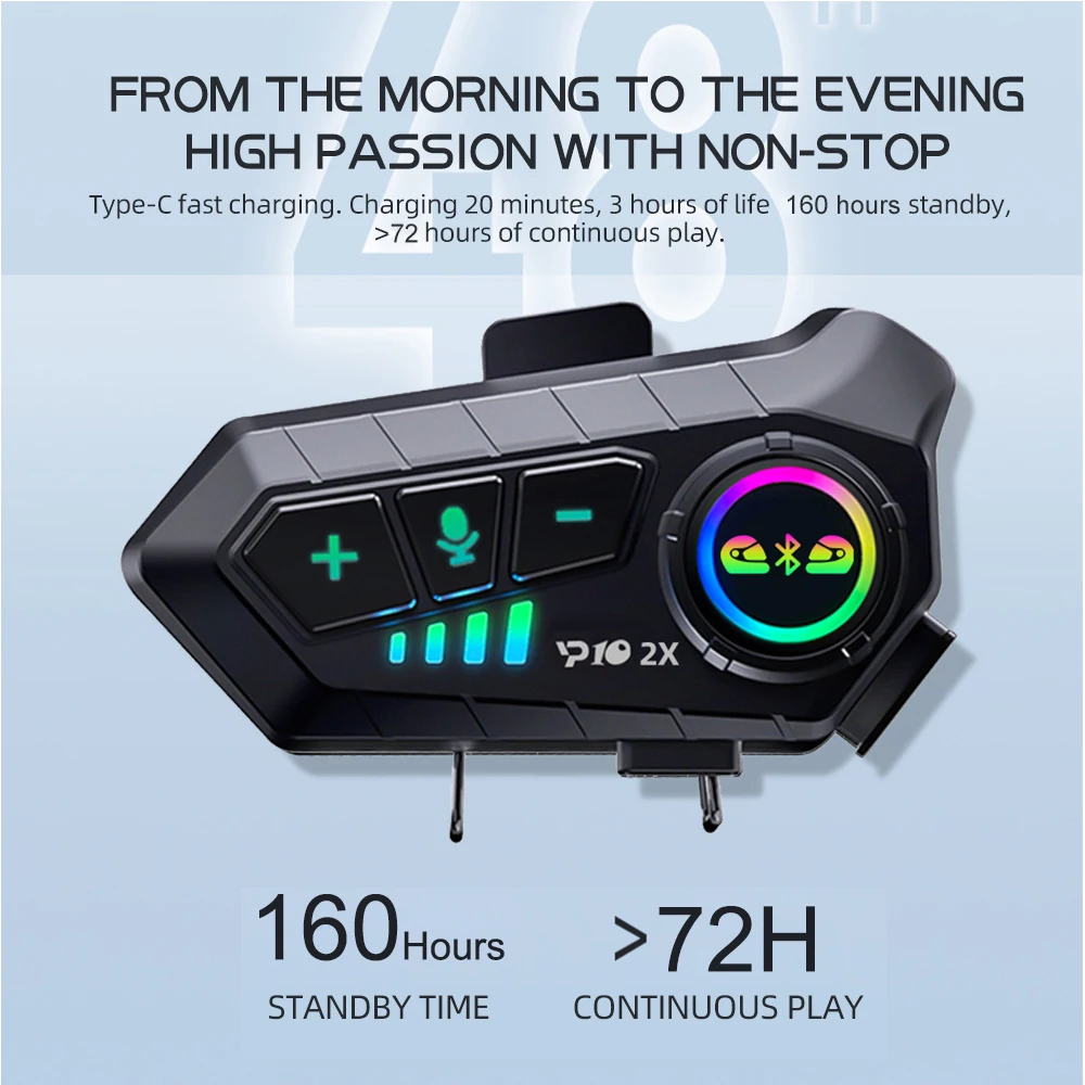 Y10 2x Motorcycle Intercom Blu - Universal Motorcycle Helmet Intercom Headset recension och pris