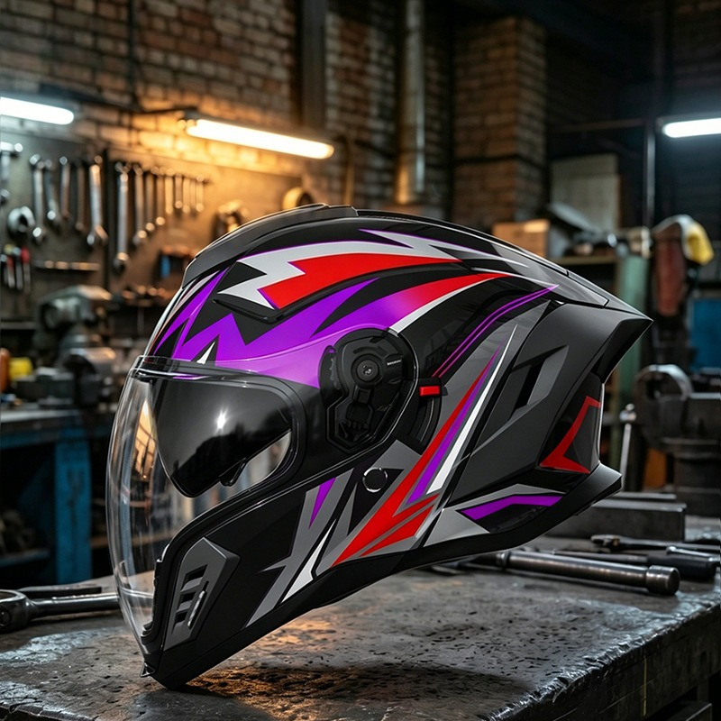 Motorcycle Helmet Four Seasons - Full Face Motorcycle Helmet With Bluetooth recension och pris