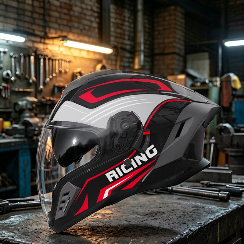 Motorcycle Helmet Four Seasons - Full Face Motorcycle Helmet With Bluetooth recension och pris