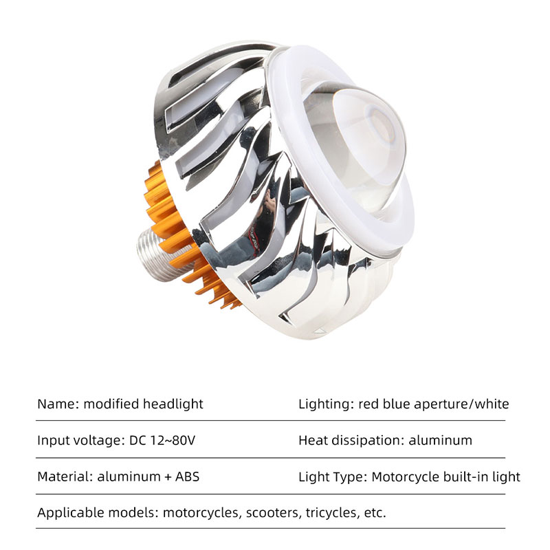 1pcs Car Motorcycle Headlight  - Universal Motorcycle Led Headlight Projector recension och pris